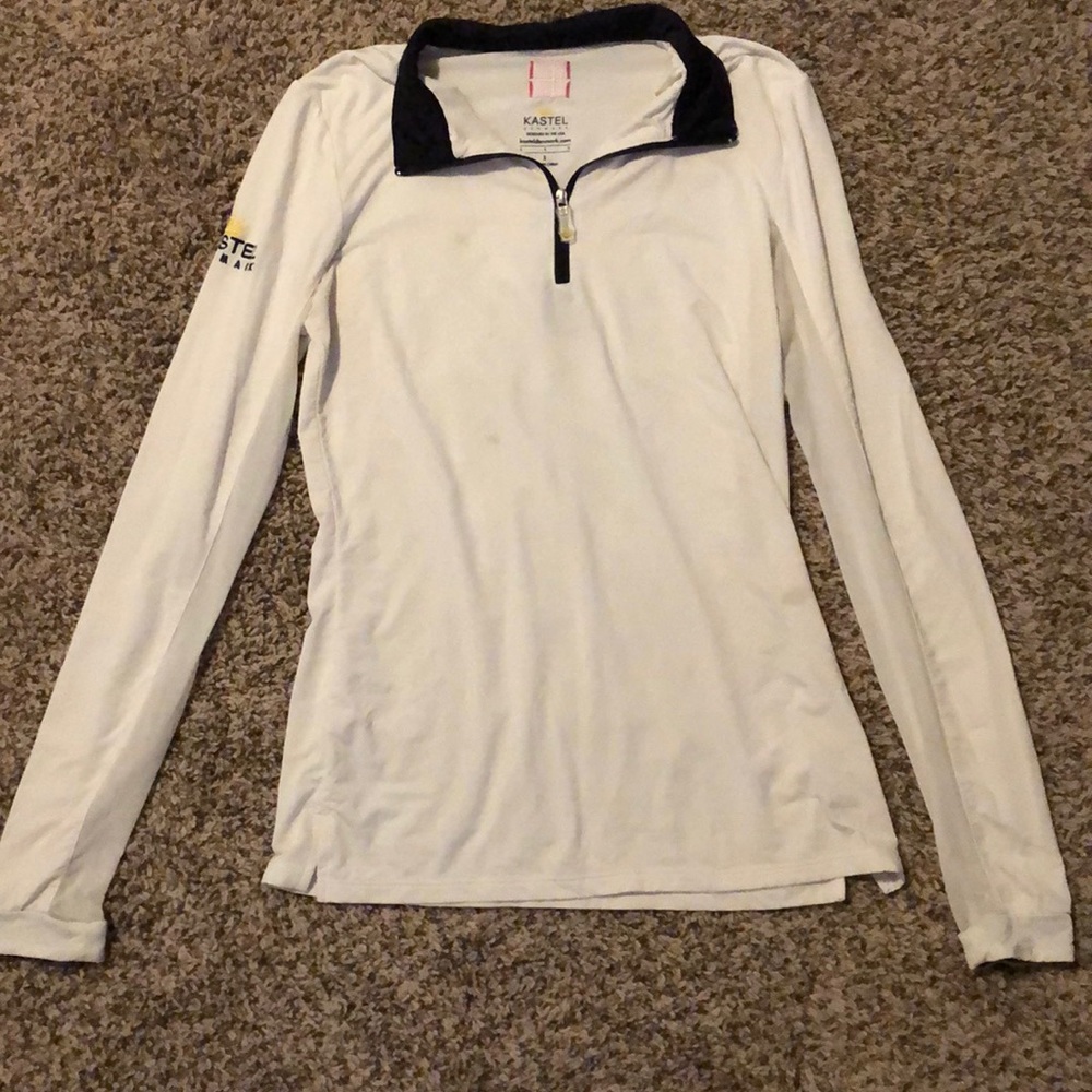 Kastel Denmark equestrian sunshirt white w/black